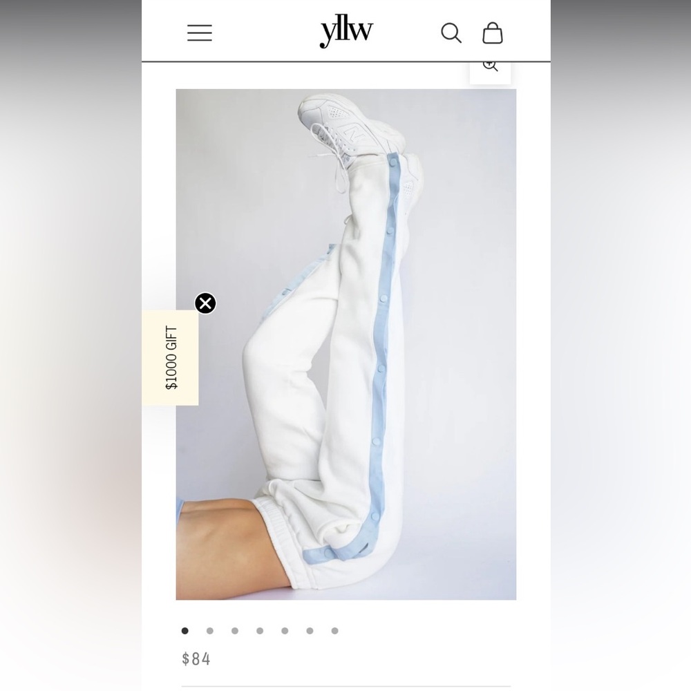 Yellow the Label Tearaway Sweatpants